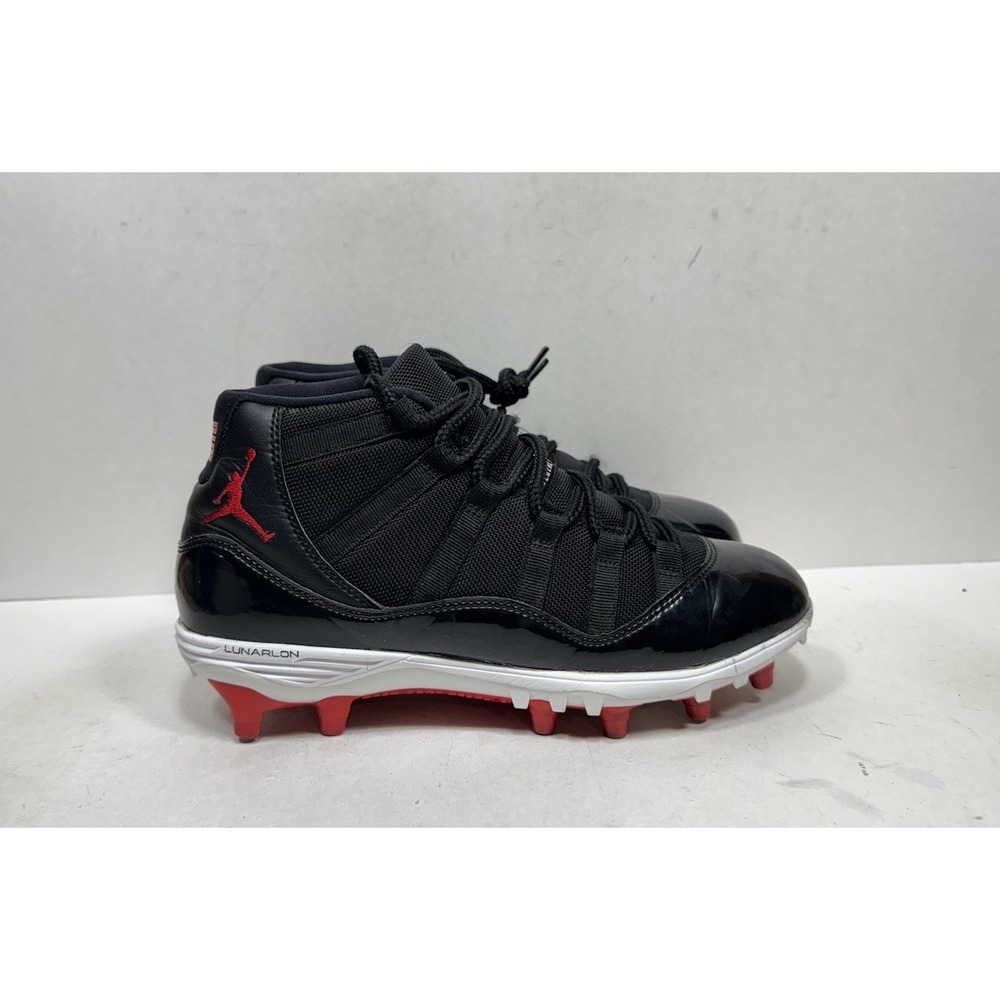 Nike Air Jordan 11 Retro TD Football Cleats Bred Black AO1561-010 Mens Size‎ 8.5